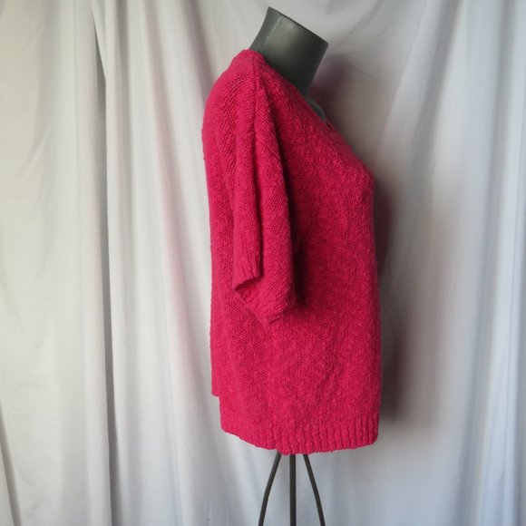 Vintage Slub Knit Short Sleeve Sweater 1980s - Picture 5 of 9